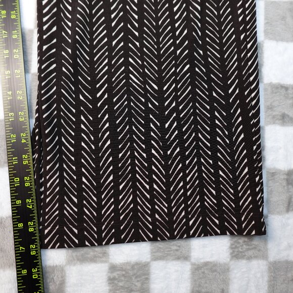 Chico's fluid travelers pants 2 striped zig zag print choc chip white 18 - Picture 8 of 14